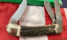 Hen & Rooster -Master Quarter Horse Large Stockman (mdl# 293DS) w/ Sweet Stag Handles -one of 50