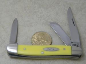 Case XX USA 2Dot 3318HE Yellow Stockman Knife 