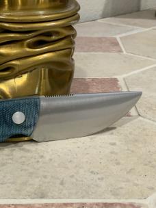 Hand Crafted Bonehead Neck Knife with Kydex Sheath and Lanyard Made in USA