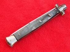  New 13" Italian Stiletto Brazilian-Horn  SS-Bayonet grind Blade fully lined nickel/silver bolsters