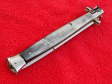  New 13" Italian Stiletto Brazilian-Horn  SS-Bayonet grind Blade fully lined nickel/silver bolsters