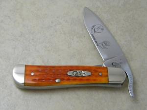 Case Tested XX USA Bone 4-Dot 61953 1/2 L SS Isaiah 49:16 Russlock Knife 