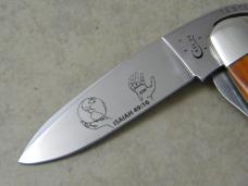 Case Tested XX USA Bone 4-Dot 61953 1/2 L SS Isaiah 49:16 Russlock Knife 