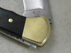 Buck 112 USA Wood Lockback Ranger Knife w/Leather Pouch NIB