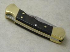 Buck 112 USA Wood Lockback Ranger Knife w/Leather Pouch NIB