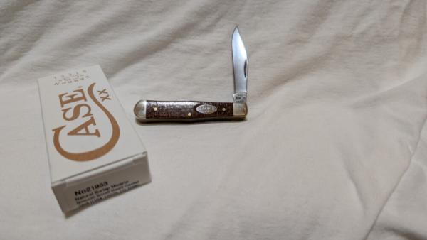 Case XX Small Swell Center Jack Natural Burlap Micarta Case XX Small Swell Center Jack Natural Burlap Micarta