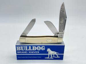 2004 BULLDOG BRAND Pit Bulls Genuine Mastodon Ivory Stockman w/ OMP Box