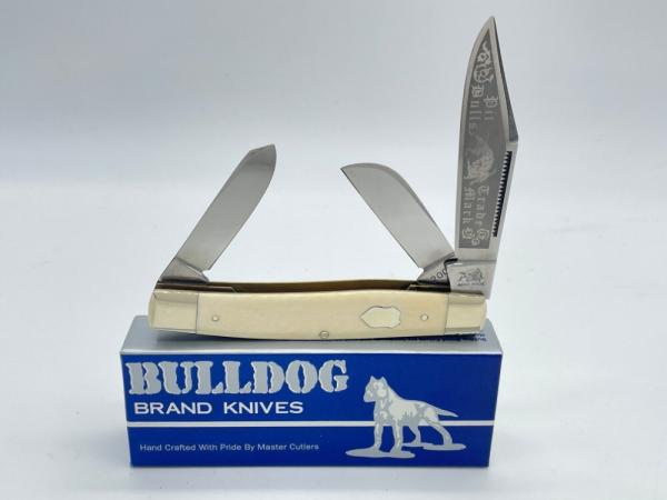 2004 BULLDOG BRAND Pit Bulls Genuine Mastodon Ivory Stockman w/ OMP Box 2004 BULLDOG BRAND Pit Bulls Genuine Mastodon Ivory Stockman w/ OMP Box