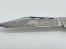 2004 BULLDOG BRAND Pit Bulls Genuine Mastodon Ivory Stockman w/ OMP Box