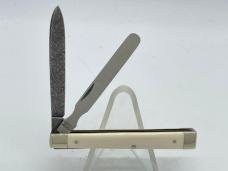 Vintage WEIDMANNSHEIL Solingen Antique Ivory Damascus Doctor's Knife w/ OMP Box