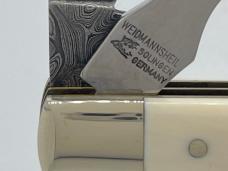 Vintage WEIDMANNSHEIL Solingen Antique Ivory Damascus Doctor's Knife w/ OMP Box