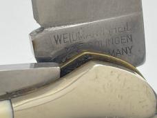 Vintage WEIDMANNSHEIL Boar Head Antique Ivory Blade Lock Jack w/ OMP Box