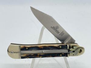 HUBERTUS Solingen Germany Genuine Stag Small Leverlock Automatic
