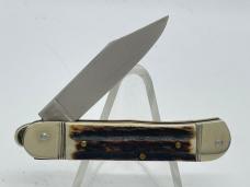 HUBERTUS Solingen Germany Genuine Stag Small Leverlock Automatic