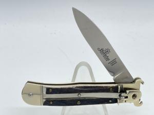 HUBERTUS Solingen Germany Genuine Stag Shell Puller Leverlock Automatic