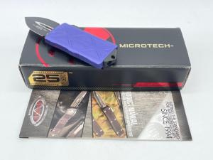 2019 MICROTECH Black Finished 204P Purple Exocet Automatic OTF w/ OMP Box