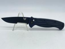 BENCHMADE USA 9050 Drop Point Combo Black AFO Automatic w/ Sheath