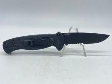 BENCHMADE USA 9050 Drop Point Combo Black AFO Automatic w/ Sheath