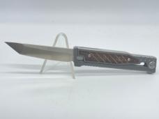 2022 REATE KNIVES EXO Brown Burlap Micarta Tanto Gravity OTF w/ Sheath