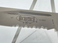 2002 MICROTECH Dragonfly Serrated Butterfly Knife w/ Sheath (#167) w/ OMP Box