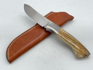 RON GASTON Custom Genuine Fossilized Walrus Ivory Hunter w/ Sheath