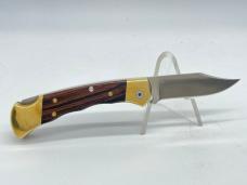 BUCK CUSTOM USA 112 Wood Automatic Folding Lockback Ranger w/ Sheath