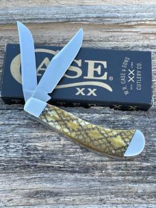 CASE XX ** SFO 2005 ANTIQUE BONE RATTLESNAKE SMALL SADDLEHORN