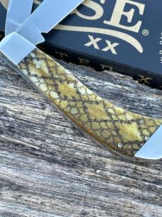 CASE XX ** SFO 2005 ANTIQUE BONE RATTLESNAKE SMALL SADDLEHORN