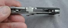 Leatherman E33L Folder USA Made Portland OR 4" Closed Never Used 154CM Flat Grind Folding Carabiner