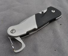 Leatherman E33L Folder USA Made Portland OR 4" Closed Never Used 154CM Flat Grind Folding Carabiner