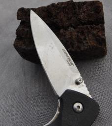 Leatherman E33L Folder USA Made Portland OR 4" Closed Never Used 154CM Flat Grind Folding Carabiner