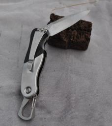 Leatherman E33L Folder USA Made Portland OR 4" Closed Never Used 154CM Flat Grind Folding Carabiner