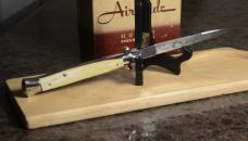 11 Inch 1970s Beltrame Tuxedo Horn Switchblade