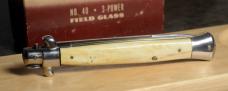 11 Inch 1970s Beltrame Tuxedo Horn Switchblade