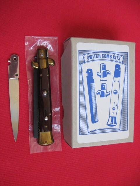 Vintage 9" ITALIAN Switchblade Comb STILETTO Knife w/Interchangeable Blade  