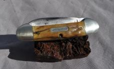 Parker Frost Wostenholm 3 Blade Canoe UK Made Early 70's Mint Tarnish Thick Gnarly Stag!