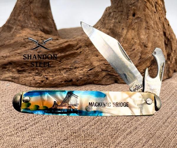 The Ideal USA Advertising Knife "Mackinac Bridge" Can Opener Screwdriver (50) The Ideal USA Advertising Knife "Mackinac Bridge" Can Opener Screwdriver (50)