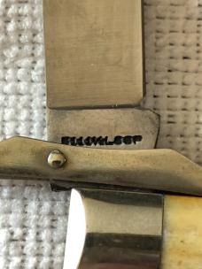 Case XX Cheetah Lockback Knife USA 5111 1/2 LSSP 3-DOT 1977 Blue Scroll Stag #11-10-25-05 