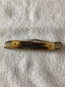 Case XX Knife USA 52087 SSP 3-DOT 1977 Blue Scroll Stag #11-10-25-01