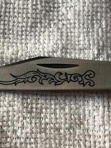 Case XX Stockman Knife USA 5347 HP SSP 3-DOT 1977 Blue Scroll Stag #11-10-25-02