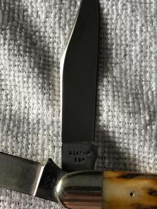 Case XX Stockman Knife USA 5347 HP SSP 3-DOT 1977 Blue Scroll Stag #11-10-25-02
