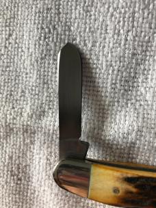 Case XX Stockman Knife USA 5347 HP SSP 3-DOT 1977 Blue Scroll Stag #11-10-25-02