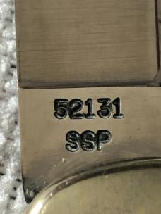 Case XX Canoe Knife USA 52131 HP SSP 3-DOT 1977 Blue Scroll Stag #11-10-25-03