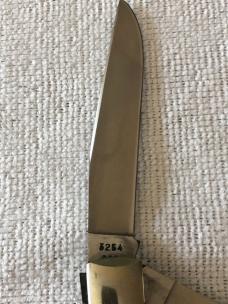 Case XX Trapper Knife USA 5254 SSP 3-DOT 1977 Blue Scroll Stag #11-10-25-04