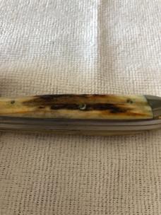 Case XX Trapper Knife USA 5254 SSP 3-DOT 1977 Blue Scroll Stag #11-10-25-04