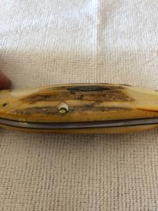 Case XX Buffalo Knife USA 5272 SSP 3-DOT 1977 Blue Scroll Stag #11-25-07