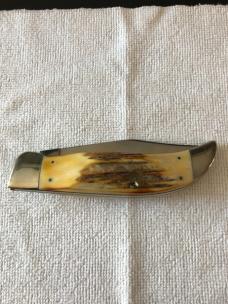 Case XX Buffalo Knife USA 5272 SSP 3-DOT 1977 Blue Scroll Stag #11-25-07
