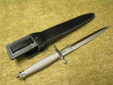 Gil Hibben GH441 Custom Silver Shadow Dagger Knife w/Leather Sheath