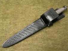 Gil Hibben GH441 Custom Silver Shadow Dagger Knife w/Leather Sheath