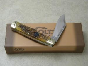 Colt CT 201 Stag Gunstock Knife New in Box